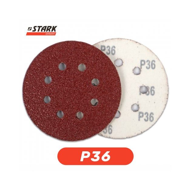 Шлифовальная бумага Stark D125 мм 8 отверстий з. 36 5 шт., фото , изображение 10 | SNABZHENIE.com.ua Шлифовальная бумага Stark D125 мм 8 отверстий з. 36 5 шт., фото , изображение 10 | SNABZHENIE.com.ua
