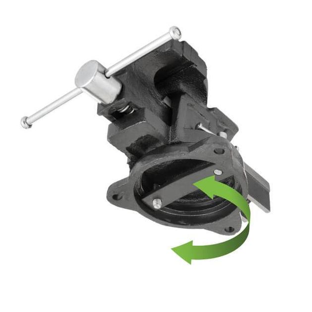 Поворотные слесарные тиски INTERTOOL HT-0081, 100 мм, фото , изображение 4 | SNABZHENIE.com.ua