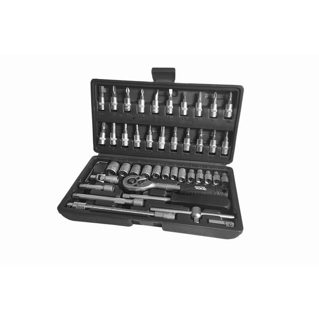 Набір інструментів MASTERTOOL ¼ 46 шт 4-14 мм кейс 78-6046, фото  | SNABZHENIE.com.ua