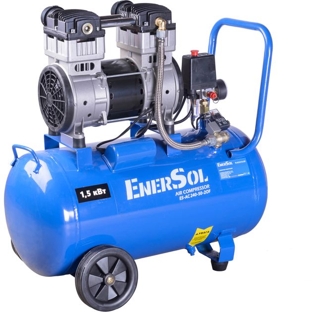 Безмасляный воздушный компрессор EnerSol ES-AC240-50-2OF 240 Вт, фото  | SNABZHENIE.com.ua