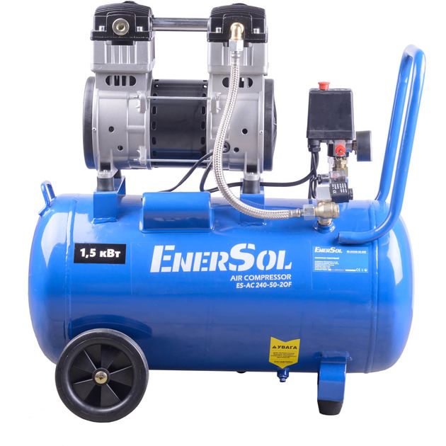 Безмасляный воздушный компрессор EnerSol ES-AC240-50-2OF 240 Вт, фото , изображение 3 | SNABZHENIE.com.ua Безмасляный воздушный компрессор EnerSol ES-AC240-50-2OF 240 Вт, фото , изображение 3 | SNABZHENIE.com.ua
