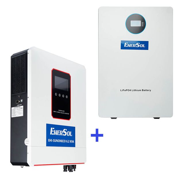 Гибридный инвертор EnerSol EHI-SUNONECO 6.2 кВт + EB-SK 51.2V 200Ah, фото  | SNABZHENIE.com.ua