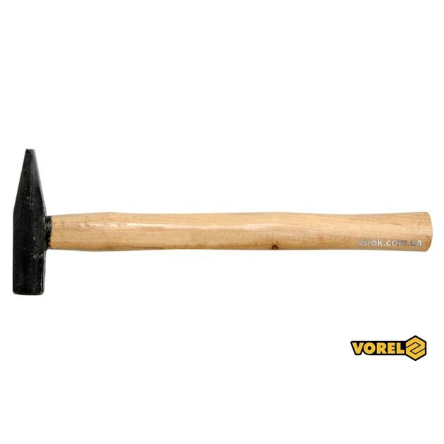 Молоток слюсарний VOREL з дерев'яною ручкою, m = 400 г (VO-30040), фото  | SNABZHENIE.com.ua