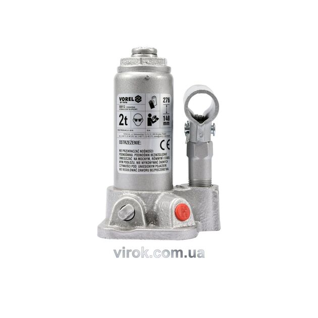 Гидравлический домкрат VOREL, 2 т, высота 148-276 мм, фото  | SNABZHENIE.com.ua