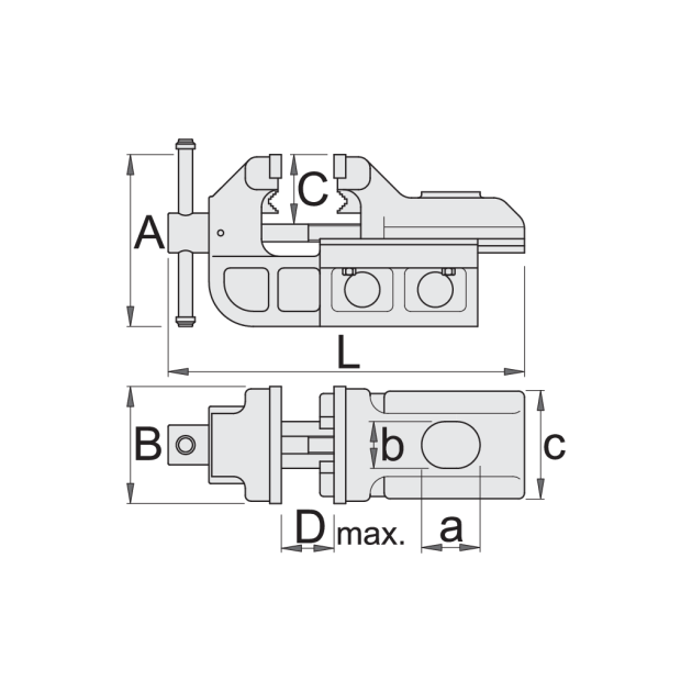 Тиски поворотні слюсарні IRONGATOR UNIOR 125 (721/6), фото  | SNABZHENIE.com.ua