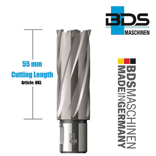 Твердосплавное корончатое сверло 43x55 мм Carbide ТСТ (HM) Weldon19  BDS Maschinen HKL 043, фото , изображение 3 | SNABZHENIE.com.ua Твердосплавное корончатое сверло 43x55 мм Carbide ТСТ (HM) Weldon19  BDS Maschinen HKL 043, фото , изображение 3 | SNABZHENIE.com.ua