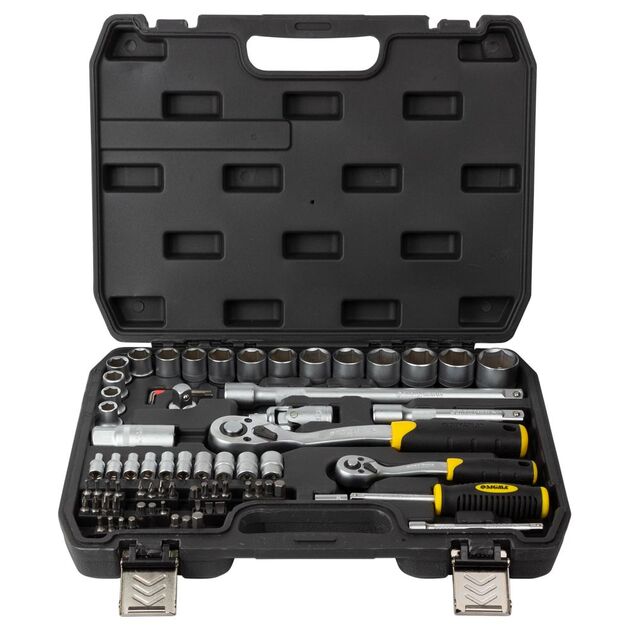 Набір насадок торцевих і біт 1/4, 1/2 72шт CrV mid SIGMA (6003741), фото , зображення 2 | SNABZHENIE.com.ua