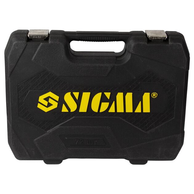 Набір насадок торцевих і біт 1/4, 1/2 72шт CrV mid SIGMA (6003741), фото , зображення 5 | SNABZHENIE.com.ua