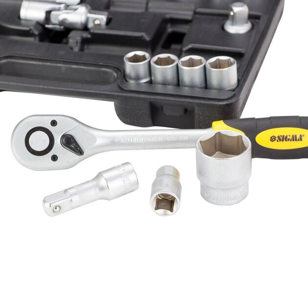 Набір насадок торцевих 1/2 21шт CrV mid SIGMA (6003721), фото , зображення 3 | SNABZHENIE.com.ua