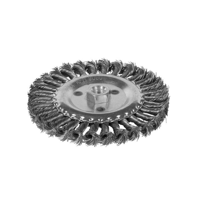 Щетка проволочная дискообразная Ø175мм М14×2мм (стальная витая) SIGMA, фото  | SNABZHENIE.com.ua