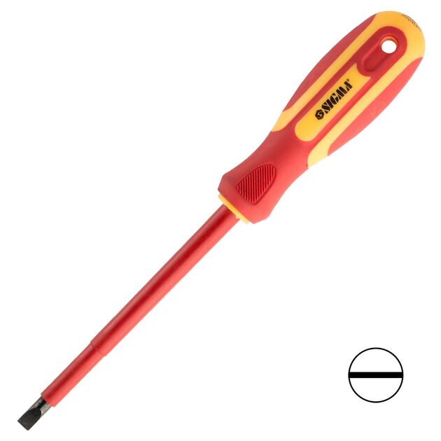 Отвертка діелектрична шліцева SL6.0×125мм 1000В CrV SIGMA, фото  | SNABZHENIE.com.ua
