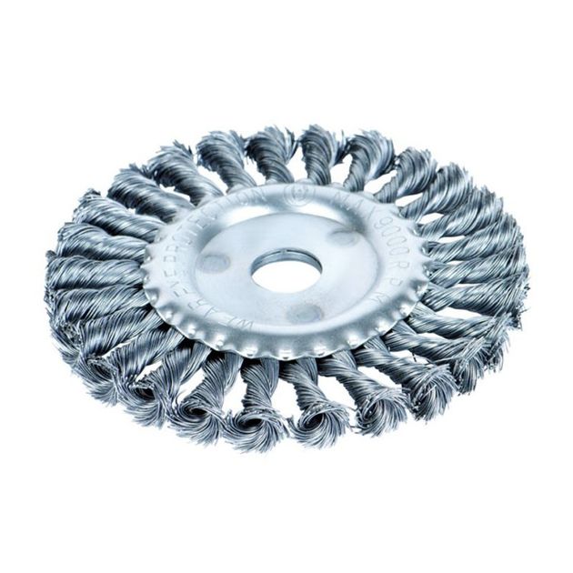 Щетка проволочная дисковая Ø125мм Ø22.2мм (стальная витая) SIGMA (9022121), фото  | SNABZHENIE.com.ua