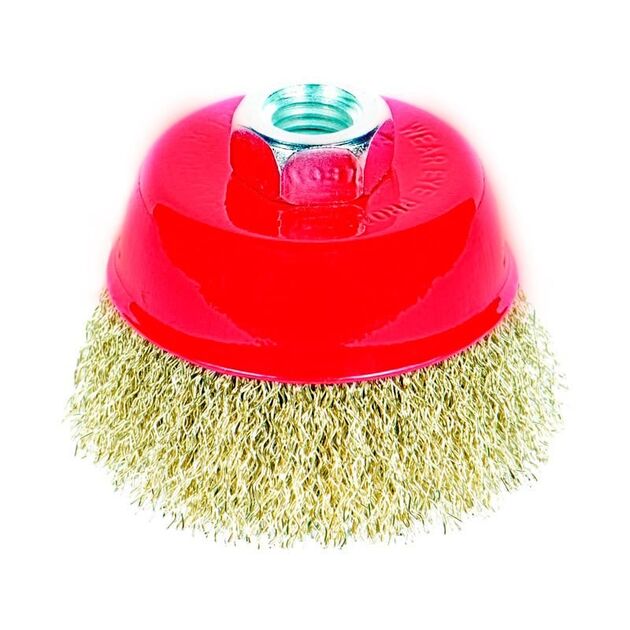 Щетка проволочная чашеобразная Ø65мм М14×2мм (латунированная) SIGMA, фото  | SNABZHENIE.com.ua