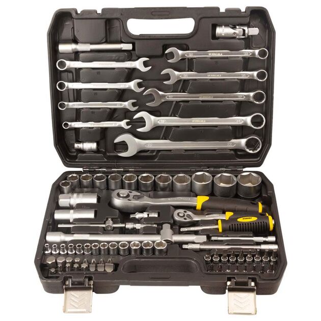 Набор насадок торцевых и бит 1/4, 1/2 82 шт CrV mid SIGMA, фото , изображение 2 | SNABZHENIE.com.ua