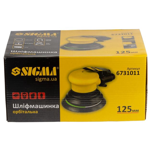 Пневматична орбітальна шліфмашинка 125мм SIGMA (6731011), фото , зображення 8 | SNABZHENIE.com.ua