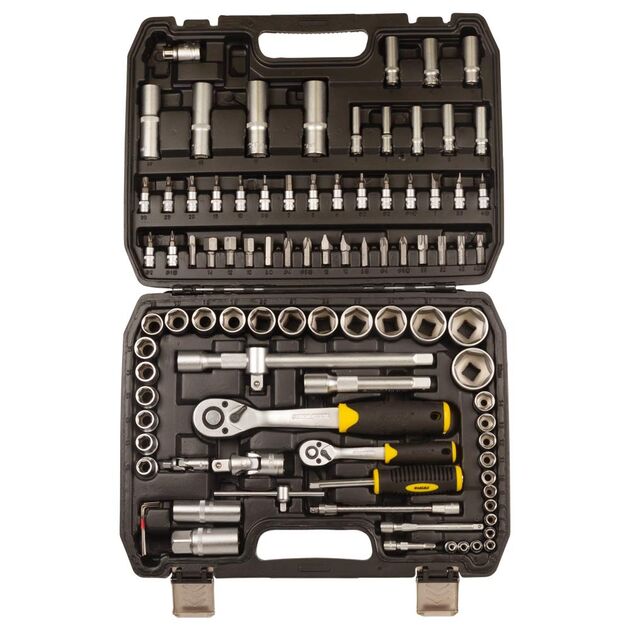 Набор насадок торцевых и бит 1/4, 1/2 94шт CrV mid SIGMA, фото , изображение 3 | SNABZHENIE.com.ua