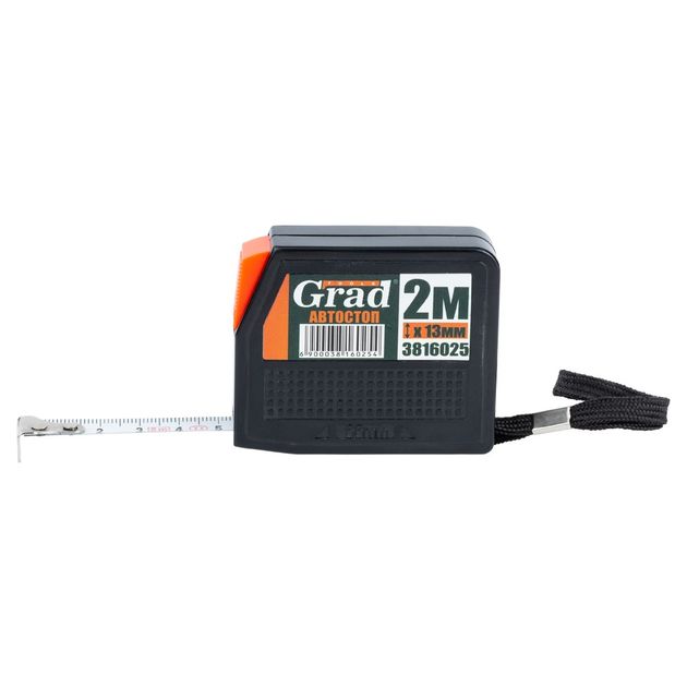 Рулетка с автостопом 2м×13мм (черная) GRAD, фото , изображение 2 | SNABZHENIE.com.ua Рулетка с автостопом 2м×13мм (черная) GRAD, фото , изображение 2 | SNABZHENIE.com.ua