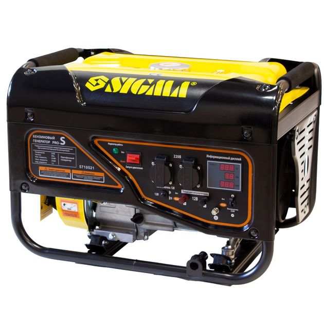 Бензиновий генератор 2.5/2.8кВт 4-х тактний ручний запуск Pro-S SIGMA (5710521), фото , зображення 3 | SNABZHENIE.com.ua