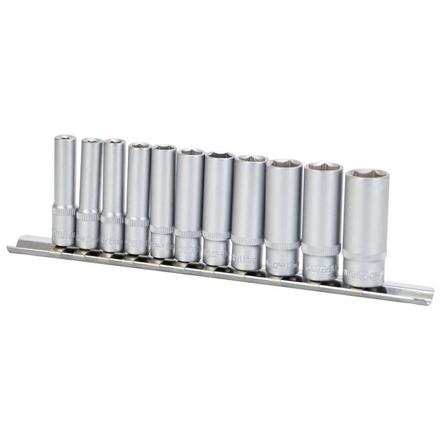 Набір насадок шестигранних подовжених 1/4 на планці 11шт CrV SIGMA (6003411), фото , зображення 2 | SNABZHENIE.com.ua