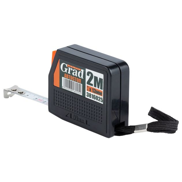 Рулетка с автостопом 2м×13мм (черная) GRAD, фото , изображение 4 | SNABZHENIE.com.ua Рулетка с автостопом 2м×13мм (черная) GRAD, фото , изображение 4 | SNABZHENIE.com.ua