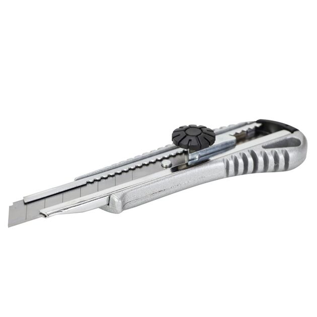 Ніж будівельний (металевий корпус) лезо 18мм гвинтовий замок SIGMA (8211031), фото , зображення 3 | SNABZHENIE.com.ua