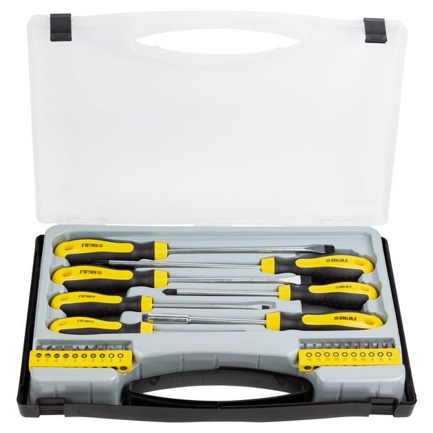 Набор отверток и бит 27 шт CrV (кейс) SIGMA, фото , изображение 2 | SNABZHENIE.com.ua