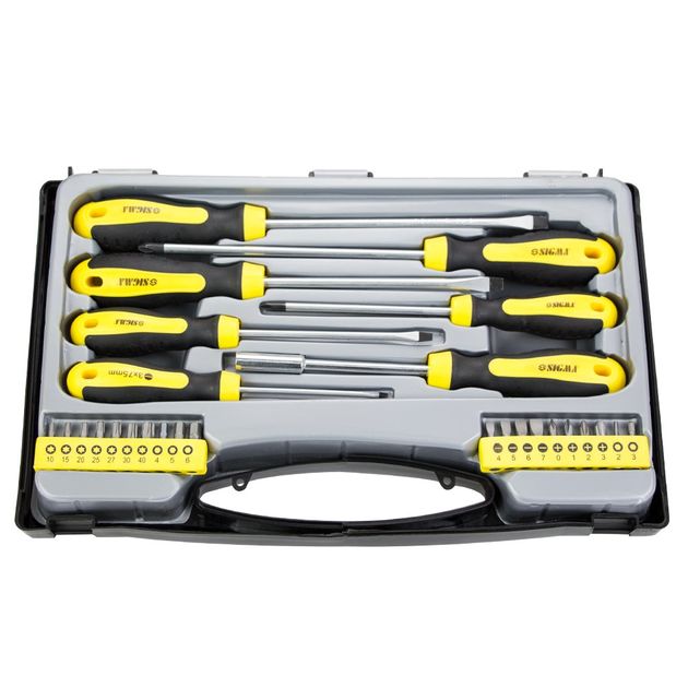 Набор отверток и бит 27 шт CrV (кейс) SIGMA, фото , изображение 4 | SNABZHENIE.com.ua