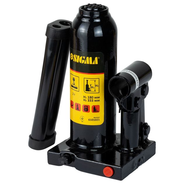 Гідравлічний пляшковий домкрат 2т H 180-333мм SIGMA (6101021), фото  | SNABZHENIE.com.ua