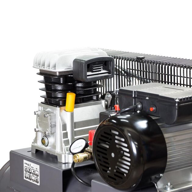 Компрессор ременной двухцилиндровый 2кВт 385л/мин 10бар 50л SIGMA REFINE, фото , изображение 3 | SNABZHENIE.com.ua