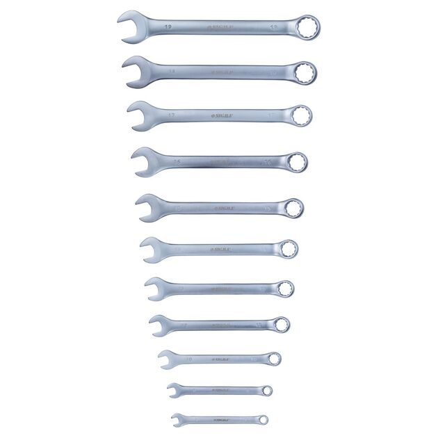 Ключи рожково-накидные 11 шт 7-19 мм CrV сатин SIGMA, фото , изображение 2 | SNABZHENIE.com.ua
