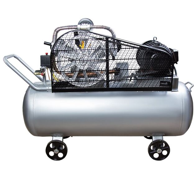 Компрессор ременной трехцилиндровый 380В 5.5кВт 865л/мин 10бар 200л SIGMA, фото , изображение 2 | SNABZHENIE.com.ua