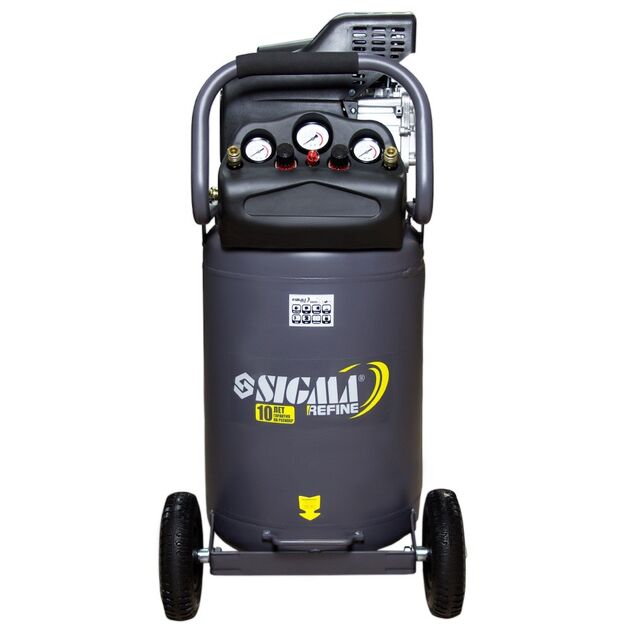 Компрессор одноцилиндровый 2 кВт 335 л/мин 8 бар 78 л 2 крана SIGMA REFINE, фото  | SNABZHENIE.com.ua