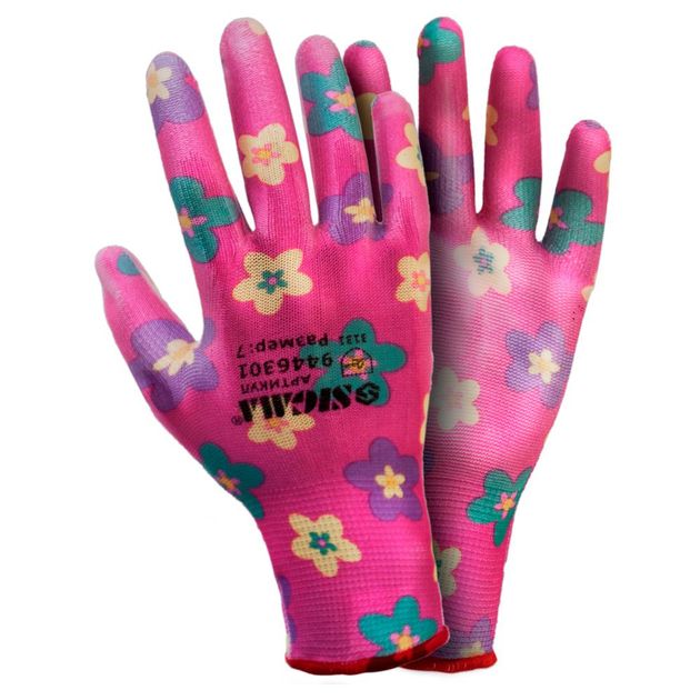 Рукавички з ПУ покриттям (червоні, манжет) SIGMA (9446301), фото  | SNABZHENIE.com.ua