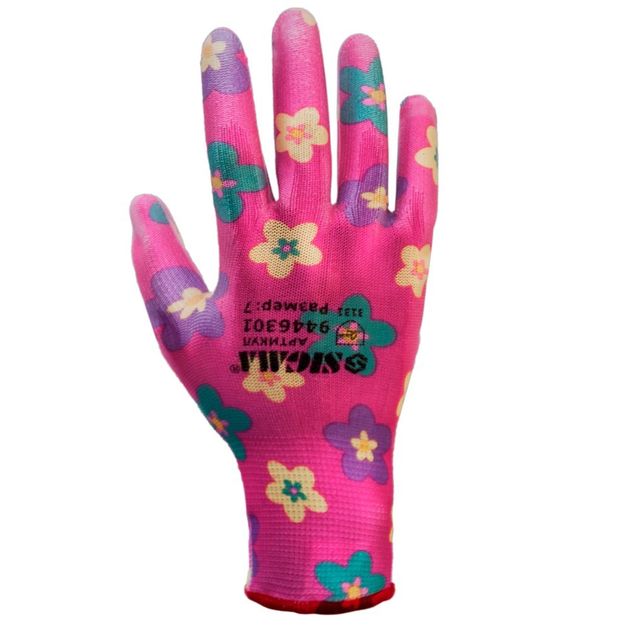 Рукавички з ПУ покриттям (червоні, манжет) SIGMA (9446301), фото , зображення 2 | SNABZHENIE.com.ua