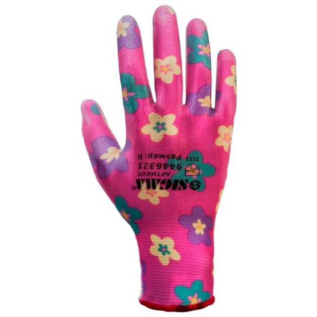 Перчатки с ПУ покрытием (красные, манжет) SIGMA, фото , изображение 2 | SNABZHENIE.com.ua