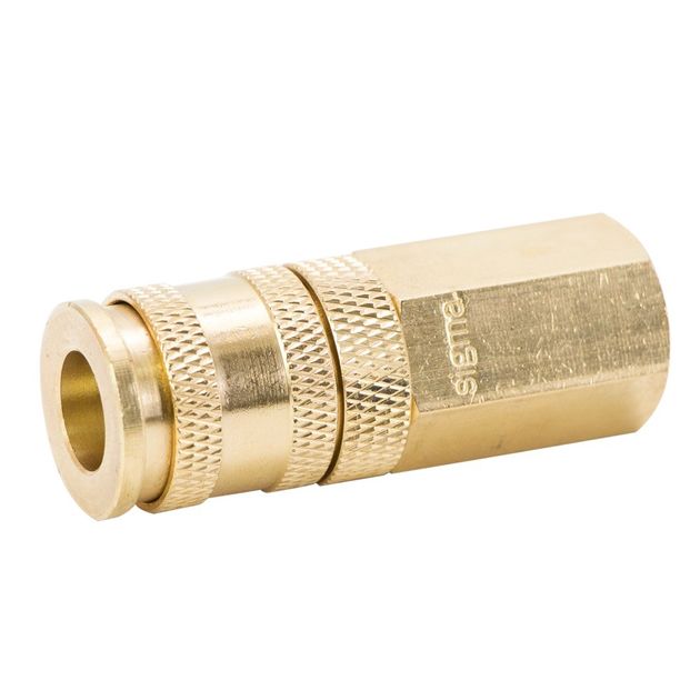 Соединение быстросъемное усиленное с фиксатором FT 1/4 (латунь) SIGMA, фото , изображение 3 | SNABZHENIE.com.ua