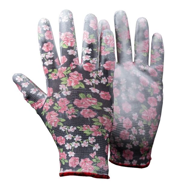 Перчатки трикотажные с частичным ПУ покрытием р7 черные манжет SIGMA, фото  | SNABZHENIE.com.ua