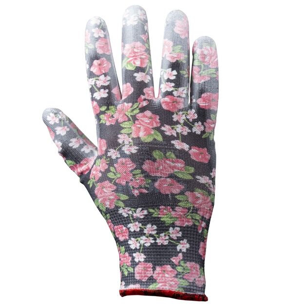 Перчатки трикотажные с частичным ПУ покрытием р7 черные манжет SIGMA, фото , изображение 3 | SNABZHENIE.com.ua