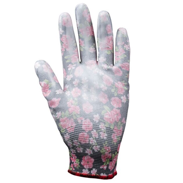 Перчатки трикотажные с частичным ПУ покрытием р7 черные манжет SIGMA, фото , изображение 2 | SNABZHENIE.com.ua