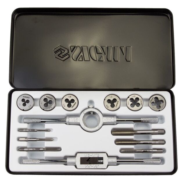 Набір плашок і метчиків 14 предметів (металевий кейс) SIGMA (1643071), фото , зображення 3 | SNABZHENIE.com.ua