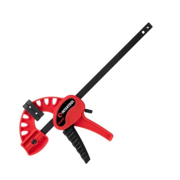 Автоматическая струбцина 100x30мм, усилие до 10 кг INTERTOOL HT-6110, фото  | SNABZHENIE.com.ua