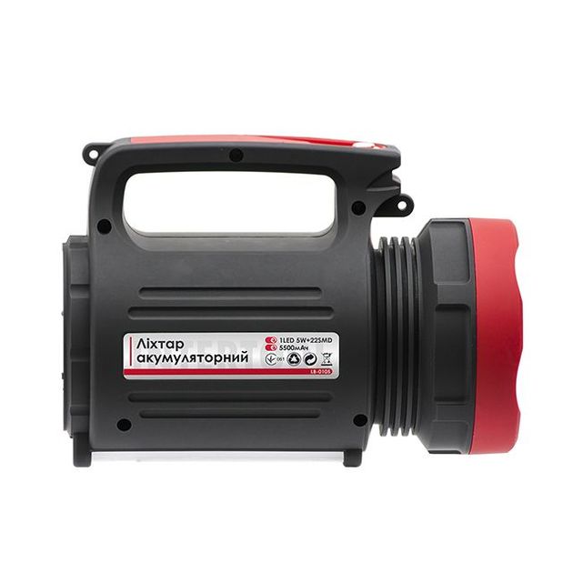 Фонарь акумуляторний 1 LED 5 W + 22 SMD з виносною сонячною панеллю, виносними 2 LED лампами, кабелем для зарядки телефону-планшета INTERTOOL LB-0105, фото , зображення 5 | SNABZHENIE.com.ua