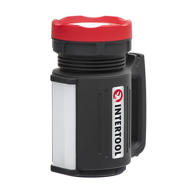 Фонарь акумуляторний 1 LED 5 W + 22 SMD з виносною сонячною панеллю, виносними 2 LED лампами, кабелем для зарядки телефону-планшета INTERTOOL LB-0105, фото , зображення 8 | SNABZHENIE.com.ua