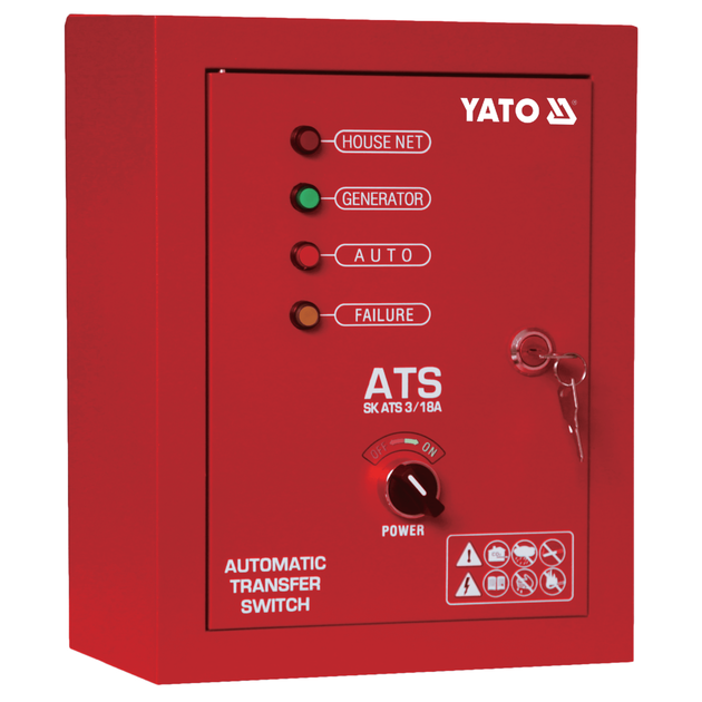 Стабилизатор выходного напряжения 230 В YATO 1-фазный 50 А для генераторов от 3 до 12 кВт (АВР), фото  | SNABZHENIE.com.ua