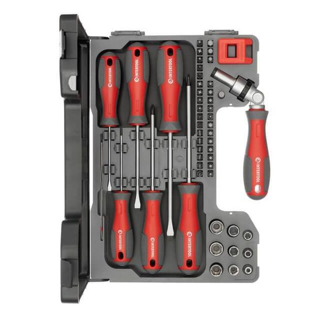 Набор отверток с насадками 51 ед INTERTOOL VT-3352, фото , изображение 2 | SNABZHENIE.com.ua Набор отверток с насадками 51 ед INTERTOOL VT-3352, фото , изображение 2 | SNABZHENIE.com.ua
