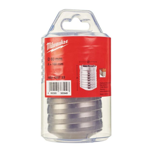 Коронка по бетону SDS-MAX TCT MILWAUKEE, Ø60x100 мм, фото , изображение 2 | SNABZHENIE.com.ua Коронка по бетону SDS-MAX TCT MILWAUKEE, Ø60x100 мм, фото , изображение 2 | SNABZHENIE.com.ua