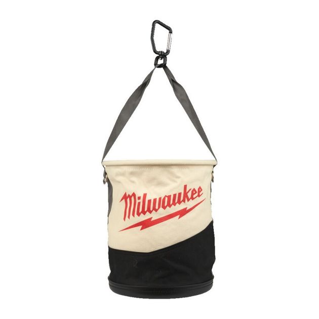 Ведро матерчатое MILWAUKEE з кишенями та пластиковим дном, фото  | SNABZHENIE.com.ua