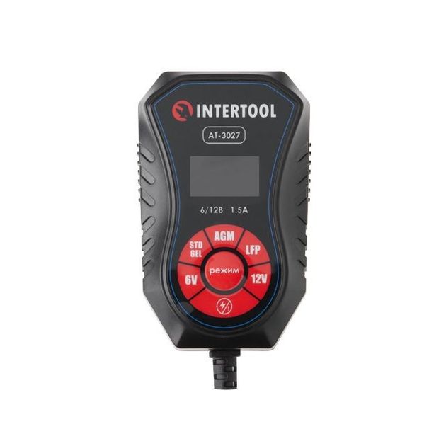 Зарядное устройство 6/12В, 1.5А, зимний режим, дисплей, INTERTOOL AT-3027, фото  | SNABZHENIE.com.ua