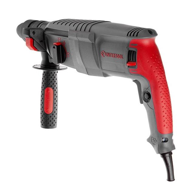 Перфоратор 850 Вт, 3.2 Дж, 0-900 об/мин, 0-4400 уд/мин, 3 режими, SDS plus, знімний швидкозажимний патрон INTERTOOL DT-0184, фото , зображення 8 | SNABZHENIE.com.ua Перфоратор 850 Вт, 3.2 Дж, 0-900 об/мин, 0-4400 уд/мин, 3 режими, SDS plus, знімний швидкозажимний патрон INTERTOOL DT-0184, фото , зображення 8 | SNABZHENIE.com.ua