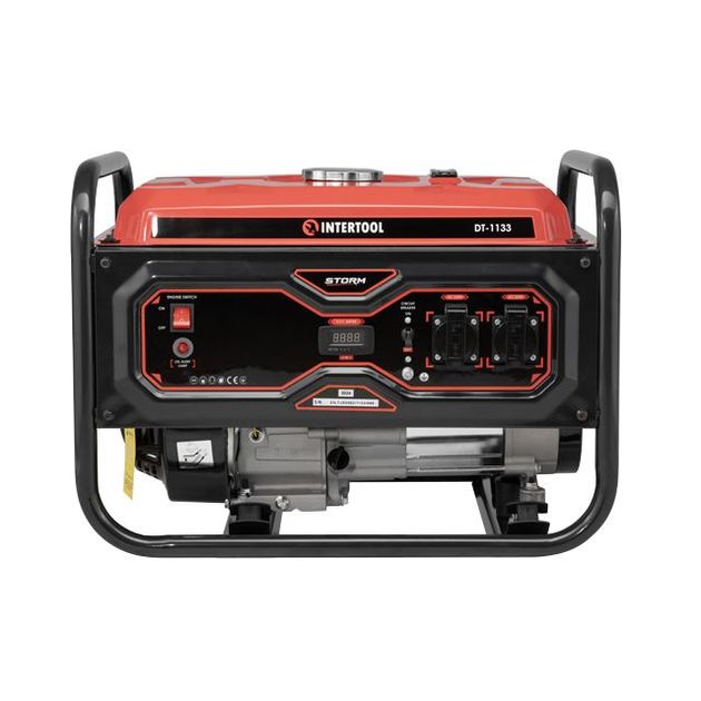 Генератор бензиновий/газовий 2.8/3 кВт, 220 В, 15 л, ручний старт, мідна обмотка, STORM INTERTOOL DT-1133, фото , зображення 5 | SNABZHENIE.com.ua Генератор бензиновий/газовий 2.8/3 кВт, 220 В, 15 л, ручний старт, мідна обмотка, STORM INTERTOOL DT-1133, фото , зображення 5 | SNABZHENIE.com.ua